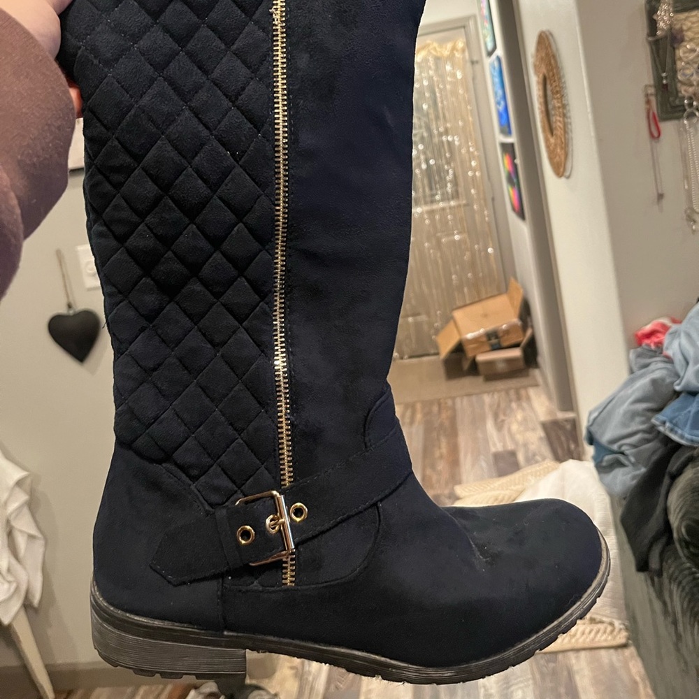 Navy Blue Boots